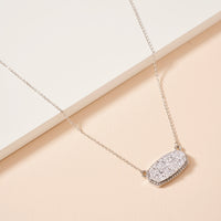 Druzy Stone Charm Short Necklace