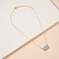 Druzy Stone Charm Short Necklace