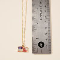 USA Flag Charm Necklace