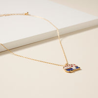 USA Flag Camper Charm Necklace
