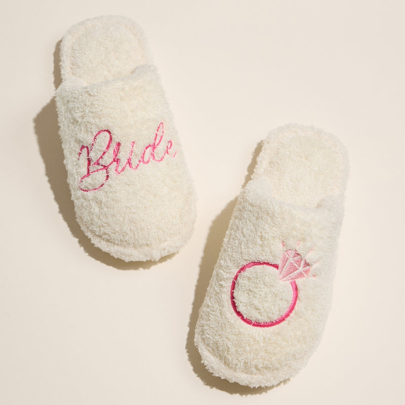 Bride Fuzzy Wedding Slippers