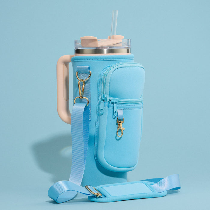 Neoprene Tumbler Bag with Adjustable Crossbody Strap