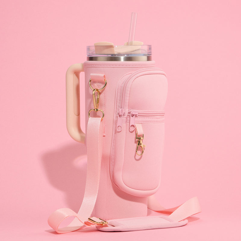 Neoprene Tumbler Bag with Adjustable Crossbody Strap