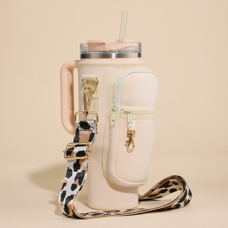 Neoprene Tumbler Bag with Adjustable Shoulder Strap