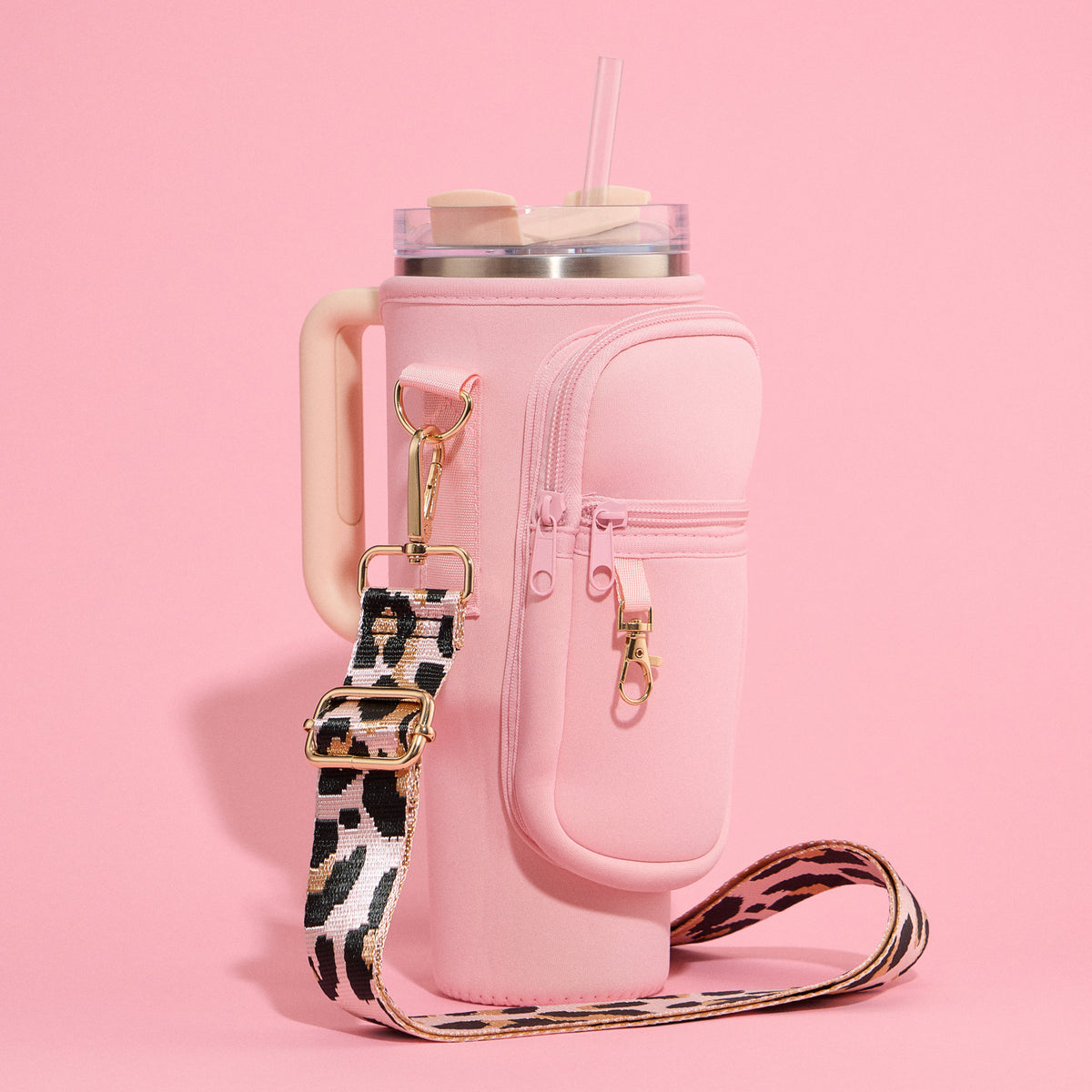 Neoprene Tumbler Bag with Adjustable Shoulder Strap