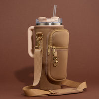 Neoprene Tumbler Crossbody Bag with Strap