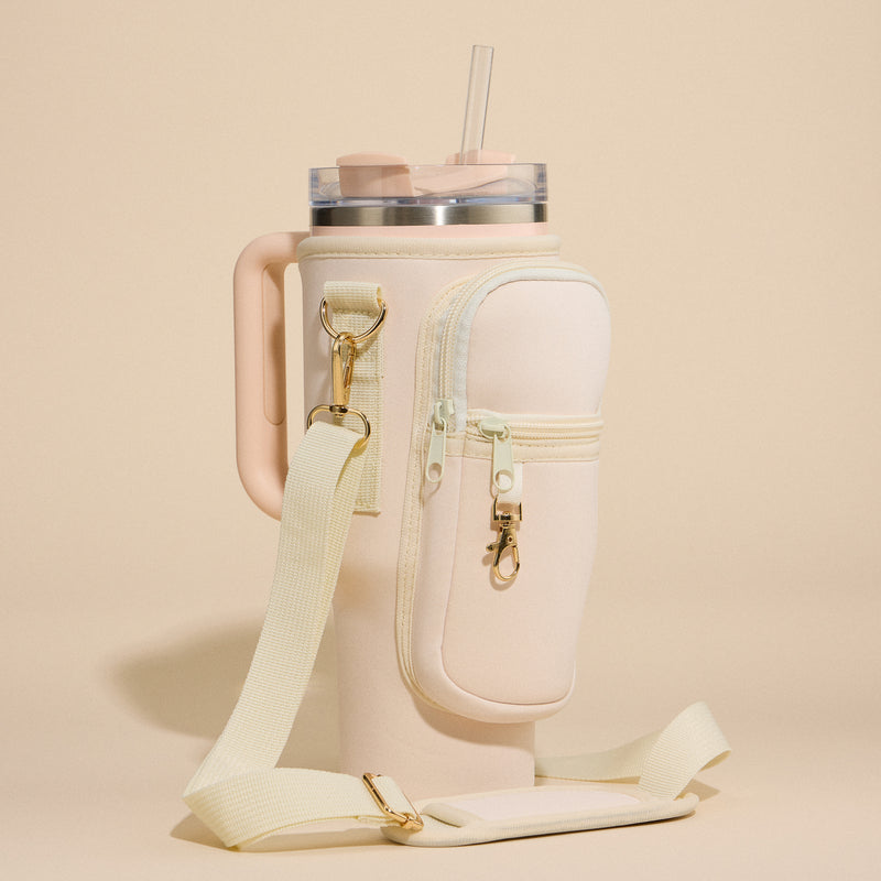 Neoprene Tumbler Crossbody Bag with Strap