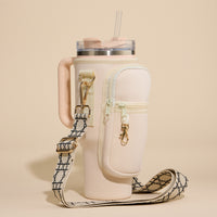 Neoprene Tumbler Crossbody Bag with Strap