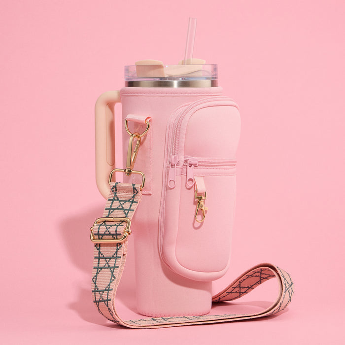 Neoprene Tumbler Crossbody Bag with Strap