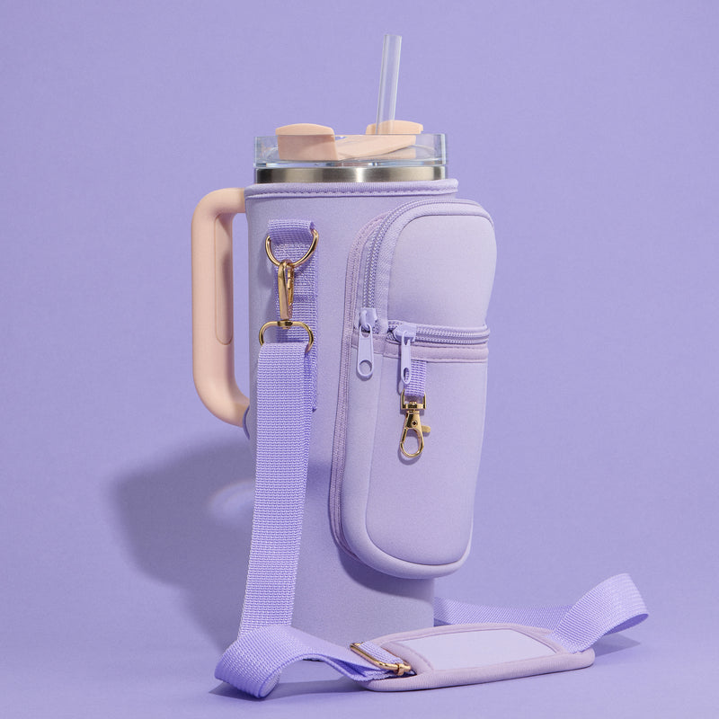 Neoprene Tumbler Crossbody Bag with Strap