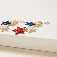 Linked Stars Sparkling Earrings