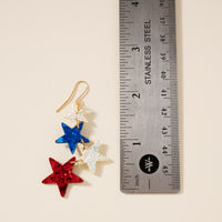 Linked Stars Sparkling Earrings