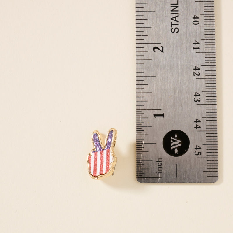 USA Flag Peace Stud Earrings