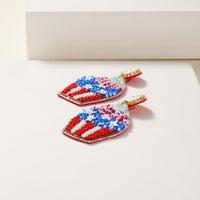 USA Cup Cake Seed Beaded Earrings