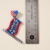 USA Flag Seed Beaded Earrings