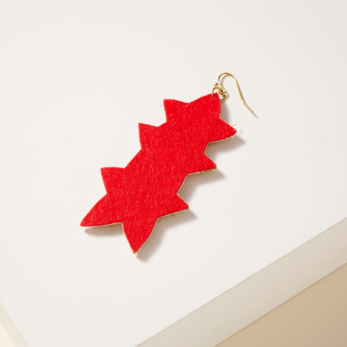 USA Linked Stars Seed Beaded Earrings