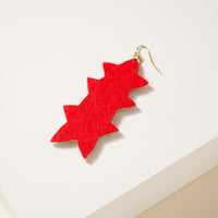 USA Linked Stars Seed Beaded Earrings