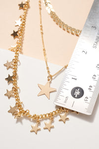 Star Charms Multi Layered Necklace