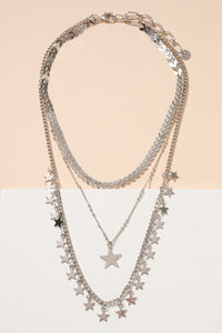 Star Charms Multi Layered Necklace