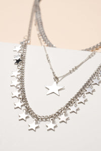 Star Charms Multi Layered Necklace